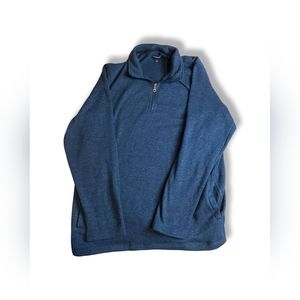 Croft&Barrow Blue Quarter-Zip Pullover Sweater, Size L